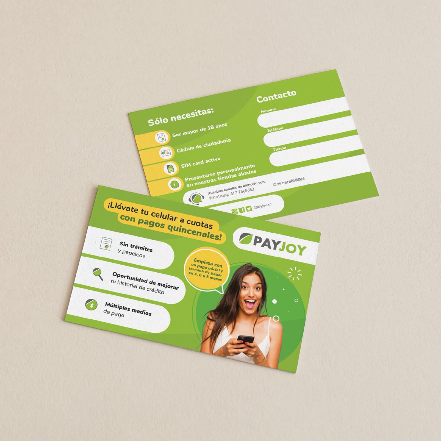 Flyer para tiendas en Colombia