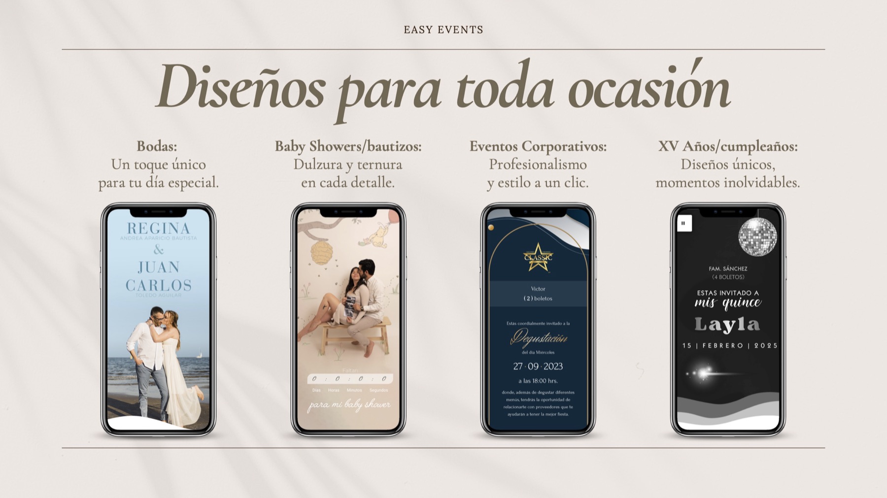 Diseños para toda ocasión
