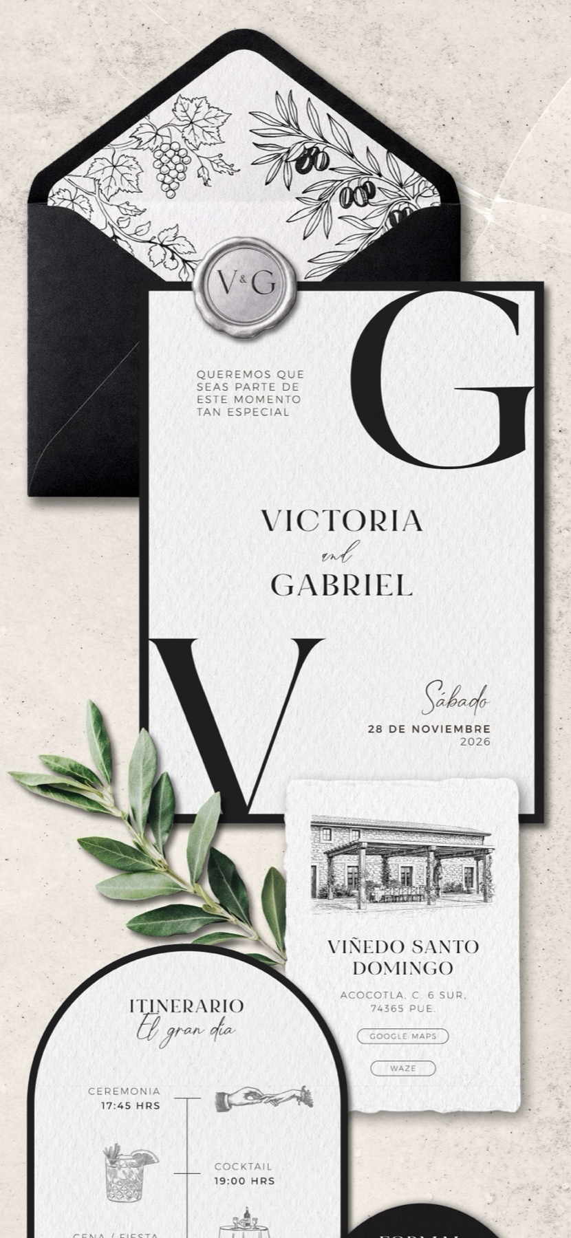 Invitación Victoria & Gabriel